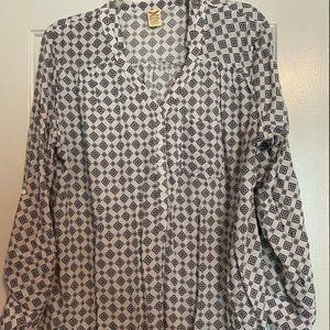 Faded Glory Popover Blouse - 1x/16W